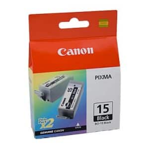 Genuine Canon BCI-15 Black ink cartridge 2pk - 150 pages