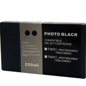 Compatible Epson T5631 Wide Format Photo Black ink cartridge - 855 pages