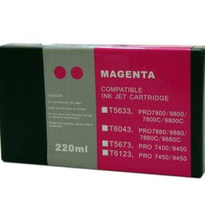 Compatible Epson T5633 Wide Format Magenta ink cartridge - 855 pages