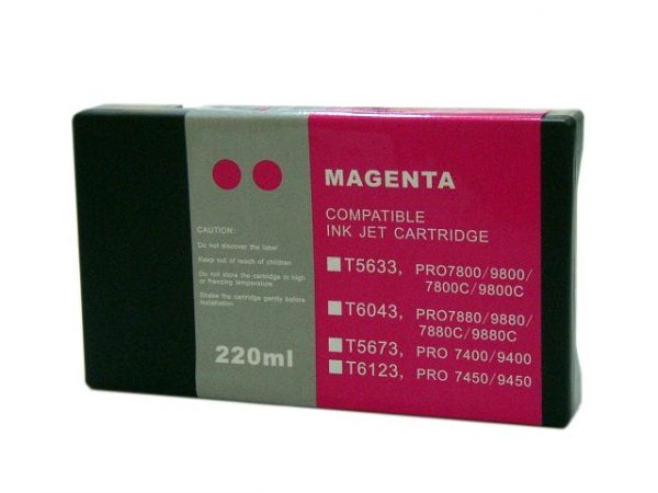 Compatible Epson T5633 Wide Format Magenta ink cartridge - 855 pages