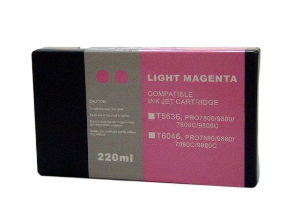 Compatible Epson T5636 Wide Format Light Magenta ink cartridge - 855 pages