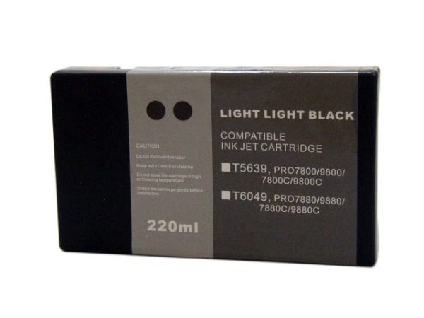 Compatible Epson T5639 Wide Format Light Light Black ink cartridge - 855 pages