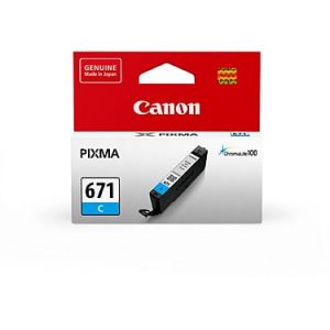 Genuine Canon CLI-671 Cyan ink cartridge - 350 pages