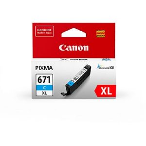 Genuine Canon CLI-671XL Cyan ink cartridge - 450 pages