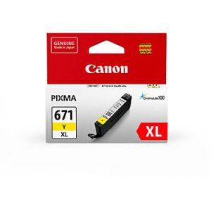 Genuine Canon CLI-671XL Yellow ink cartridge - 450 pages