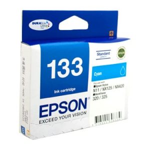 Genuine Epson 133 Cyan High Yield ink cartridge - 305 pages