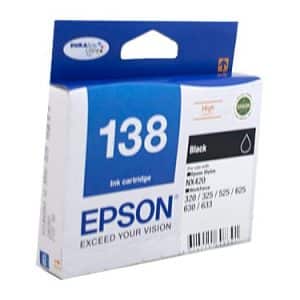 Genuine Epson 138 Black High Yield ink cartridge - 415 pages