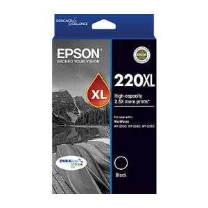Genuine Epson 220XL Black High Yield ink cartridge cartrodge - 500 pages