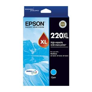 Genuine Epson 220XL Cyan High Yield ink cartridge - 450 pages