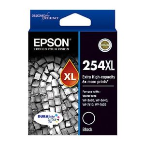 Genuine Epson 252XL Black High Yield ink cartridge - 1,100 pages