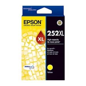 Genuine Epson 252XL Yellow High Yield ink cartridge - 1,100 pages