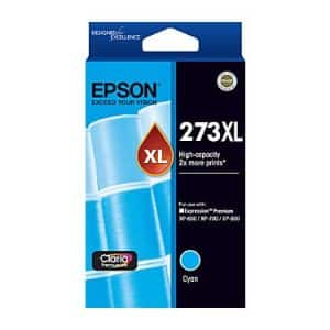 Genuine Epson 273XL Cyan High Yield ink cartridge - 650 pages