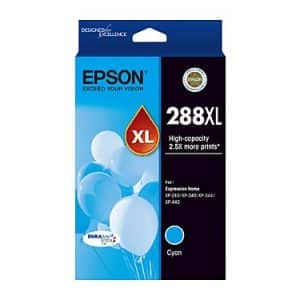 Genuine Epson 288XL Cyan High Yield ink cartridge - 450 pages