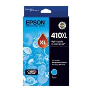 Genuine Epson 410XL Cyan High Yield ink cartridge - 450 pages