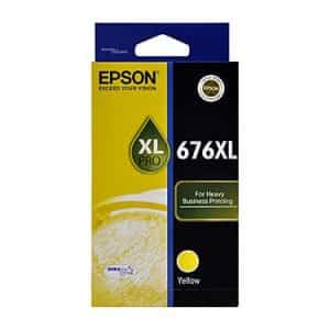 Genuine Epson 676XL Yellow High Yield ink cartridge - 1,200 pages