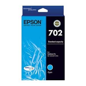 Genuine Epson 702 Cyan ink cartridge - 300 pages