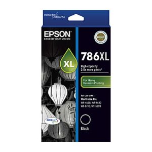 Genuine Epson 786XL Black High Yield ink cartridge - 2,600 pages