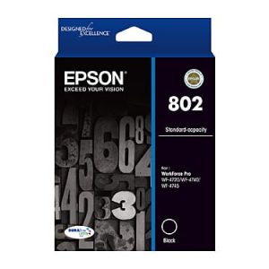 Genuine Epson 802 Black High Yield ink cartridge - 900 pages