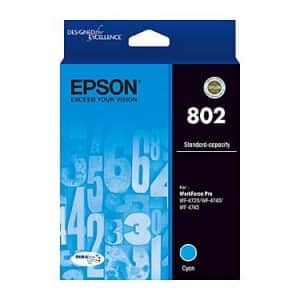 Genuine Epson 802 Cyan High Yield ink cartridge - 650 pages