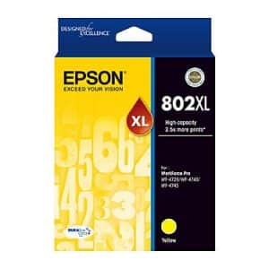 Genuine Epson 802XL Yellow High Yield ink cartridge - 2,600 pages