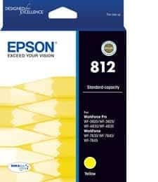 Genuine Epson 812 Yellow ink cartridge - 300 pages