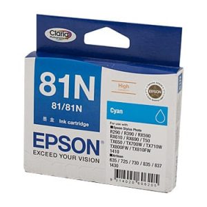 Genuine Epson 81N (T1112) Cyan High Yield ink cartridge - 855 pages