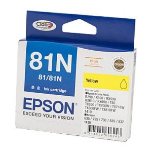 Genuine Epson 81N (T1114) Yellow High Yield ink cartridge - 855 pages