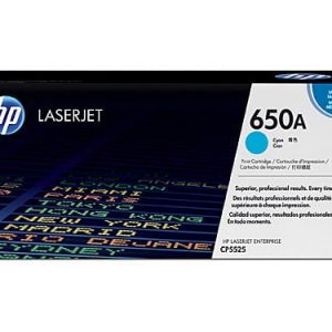 Genuine HP 650A (CE271A) Cyan toner cartridge - 15,000 pages