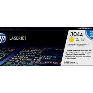 Genuine HP 304A (CC532A) Yellow toner cartridge - 2,800 pages