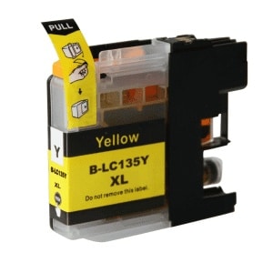Compatible Brother LC-135XL Yellow High Yield ink cartridge - 1,200 pages