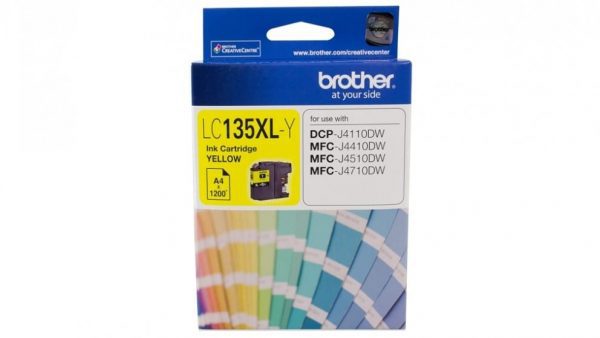 Genuine Brother LC-135XL Yellow ink cartridge - 1,200 pages