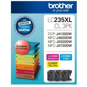 Genuine Brother LC-235XL Value Pack 3pk (CXL,MXL,YXL) ink cartridge - 550 pages each