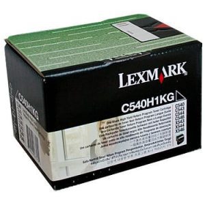 Genuine Lexmark C540H1KG (C540) Black High Yield toner cartridge - 2,500 pages
