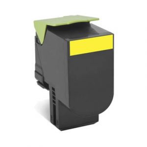 Genuine Lexmark 80C8SY0 (808S) Yellow High Yield toner cartridge - 2,000 pages