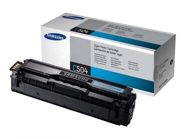Genuine Samsung CLT-C504S Cyan toner cartridge - 1,800 pages