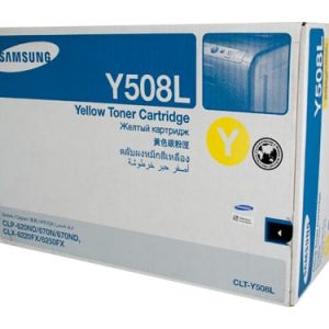 Genuine Samsung CLT-Y508L Yellow High Yield toner cartridge - 4,000 pages